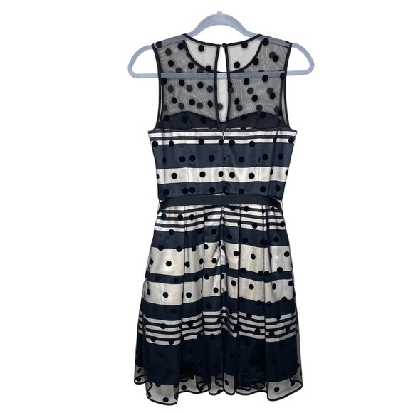 Eliza J Illusion Dot Fit Charmeuse Fit & Flare Dress 6P - Picture 5 of 16
